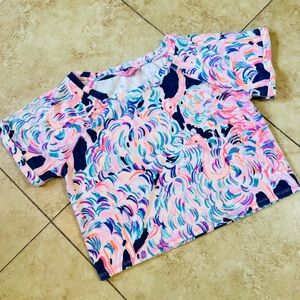 Lilly Pulitzer Dossie Terry Cloth Top Ostrich